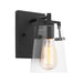 Visual Comfort DJV1031 Crofton 1-lt 9" Tall Small Wall Sconce - Midnight Black Clear Glass