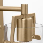 Visual Comfort DJV1031 Crofton 1-lt 9" Tall Small Wall Sconce - Satin Brass Clear Glass