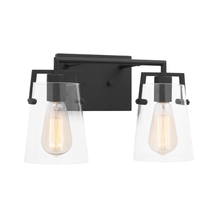 Visual Comfort DJV1032 Crofton 2-lt 15" Vanity Light - Midnight Black