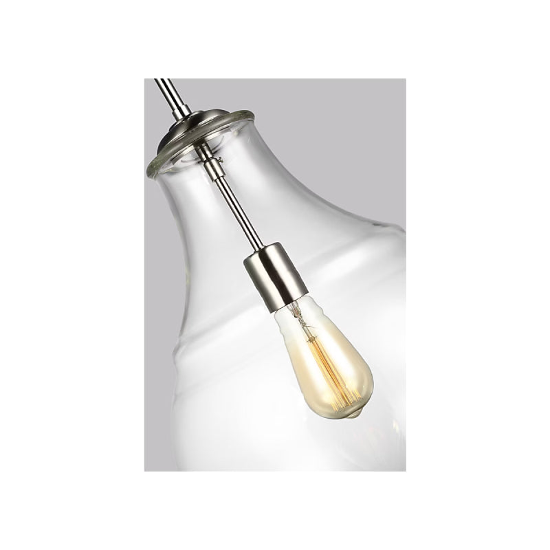 Visual Comfort P1483 Zora 1-lt 17" Pendant - Satin Nickel