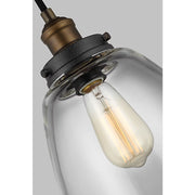 Visual Comfort P1348 Baskin 1-lt 10" Pendant - Painted Aged Brass / Dark Weathered Zinc