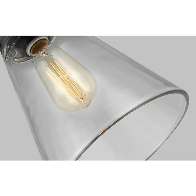 Visual Comfort P1347 Baskin 1-lt 9" Pendant - Painted Aged Brass / Dark Weathered Zinc