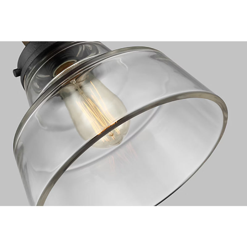 Visual Comfort P1348 Baskin 1-lt 10" Pendant - Painted Aged Brass / Dark Weathered Zinc
