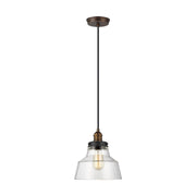 Visual Comfort P1348 Baskin 1-lt 10" Pendant - Painted Aged Brass / Dark Weathered Zinc