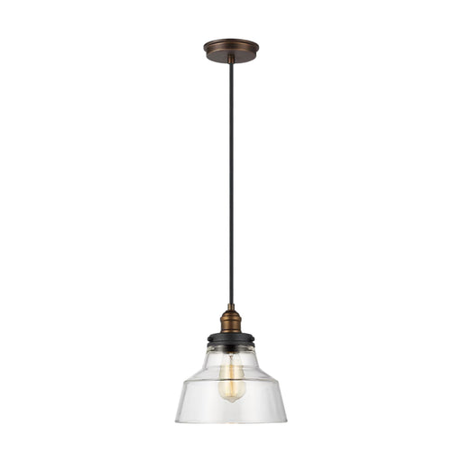 Visual Comfort P1348 Baskin 1-lt 10" Pendant - Painted Aged Brass / Dark Weathered Zinc