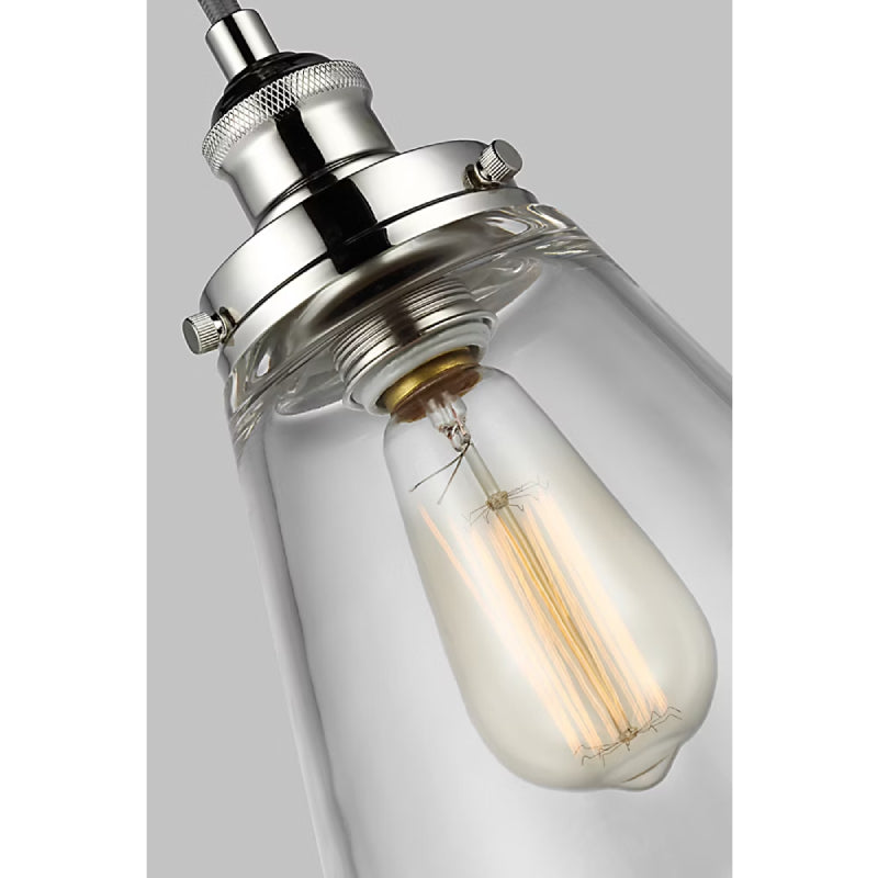 Visual Comfort P1347 Baskin 1-lt 9" Pendant - Polished Nickel