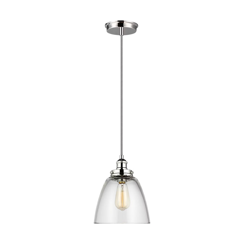 Visual Comfort P1349 Baskin 1-lt 9" Pendant - Polished Nickel