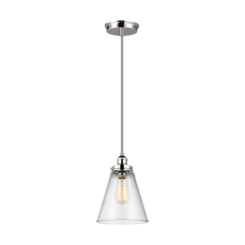 Visual Comfort P1347 Baskin 1-lt 9" Pendant - Polished Nickel
