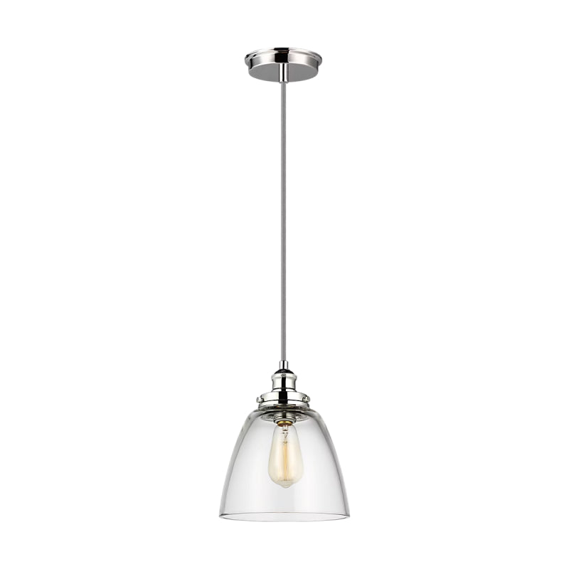 Visual Comfort P1349 Baskin 1-lt 9" Pendant - Polished Nickel