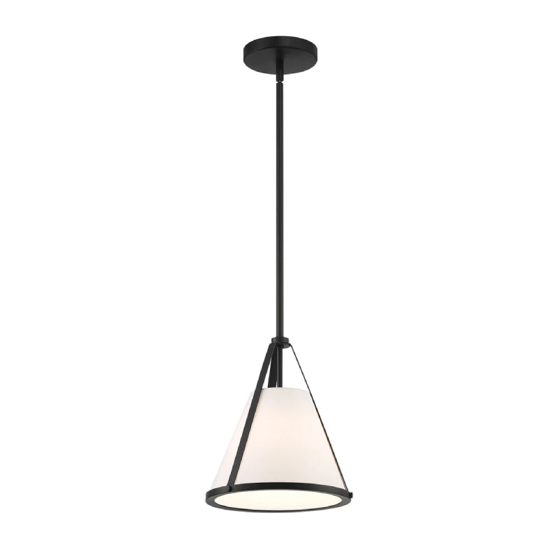 Crystorama FUL-900 Fulton 1-lt 9" Pendant - Black
