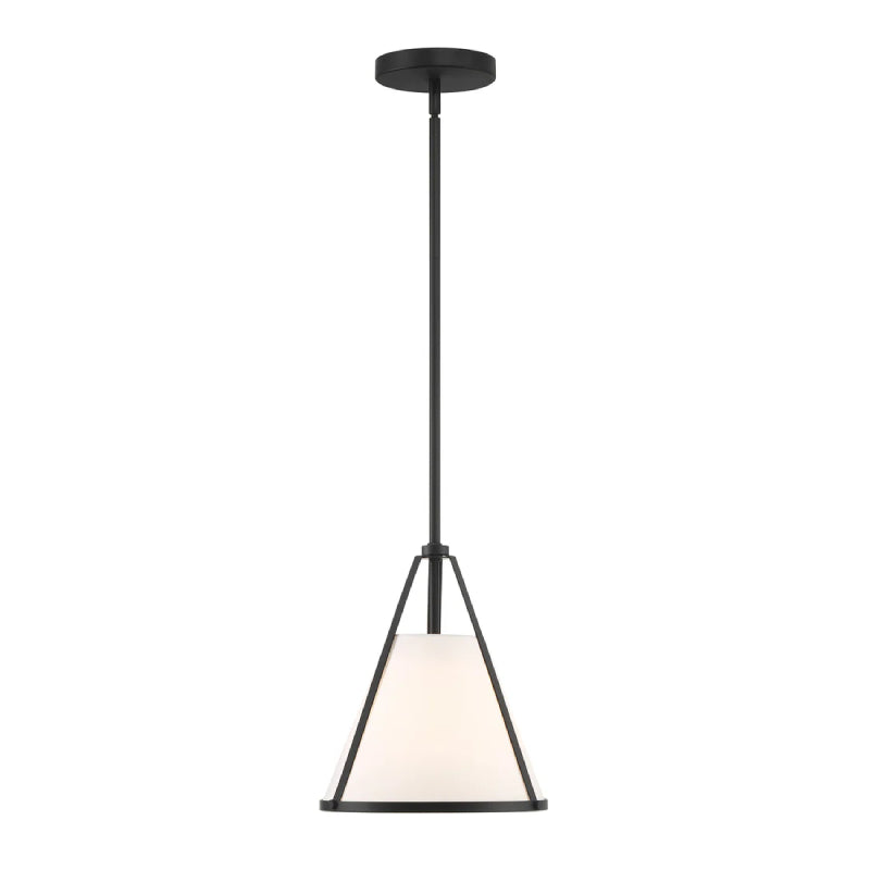 Crystorama FUL-900 Fulton 1-lt 9" Pendant - Black