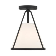 Crystorama FUL-900-CEILING Fulton 1-lt 9" Semi Flush Mount - Black