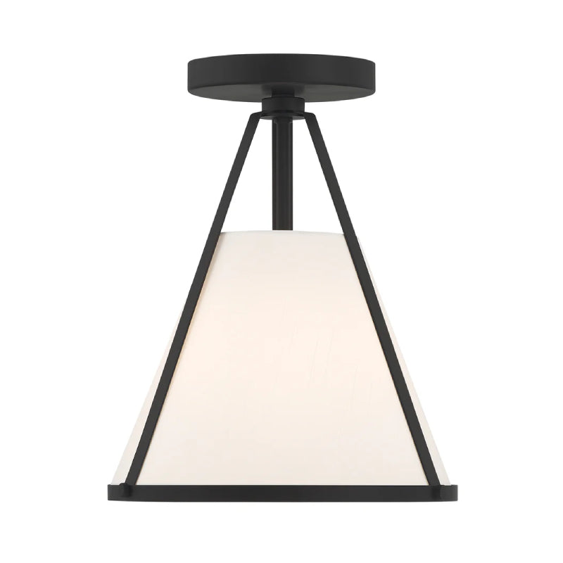 Crystorama FUL-900-CEILING Fulton 1-lt 9" Semi Flush Mount - Black