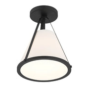 Crystorama FUL-900-CEILING Fulton 1-lt 9" Semi Flush Mount - Black