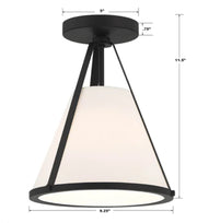 Crystorama FUL-900-CEILING Fulton 1-lt 9" Semi Flush Mount