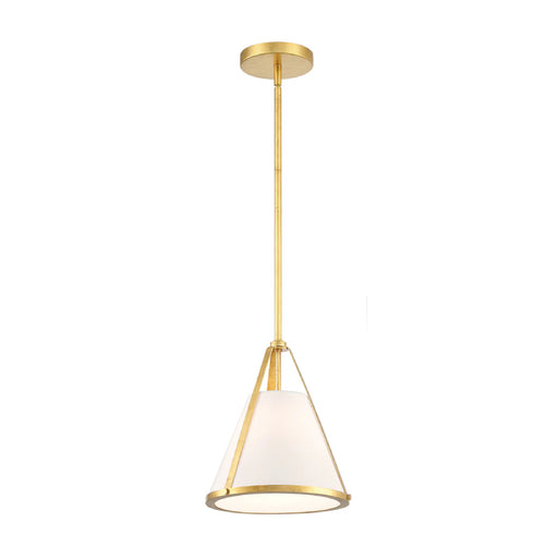 Crystorama FUL-900 Fulton 1-lt 9" Pendant - Antique Gold