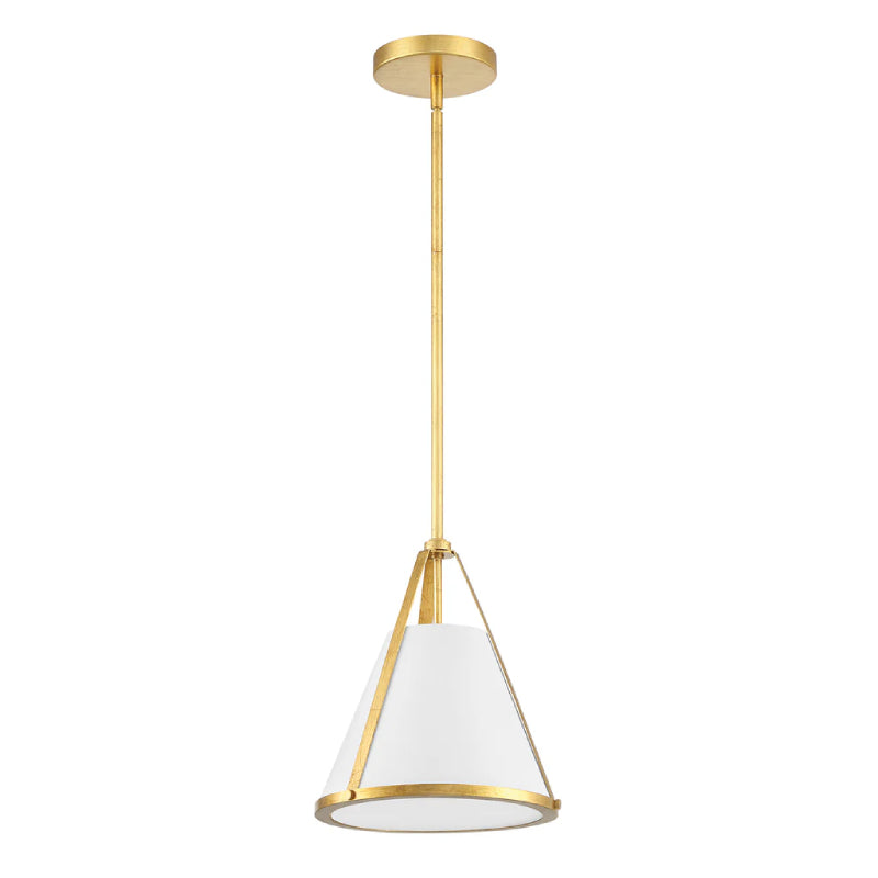 Crystorama FUL-900 Fulton 1-lt 9" Pendant - Antique Gold