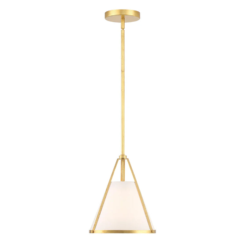 Crystorama FUL-900 Fulton 1-lt 9" Pendant - Antique Gold