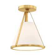 Crystorama FUL-900-CEILING Fulton 1-lt 9" Semi Flush Mount - Antique Gold