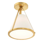 Crystorama FUL-900-CEILING Fulton 1-lt 9" Semi Flush Mount - Antique Gold