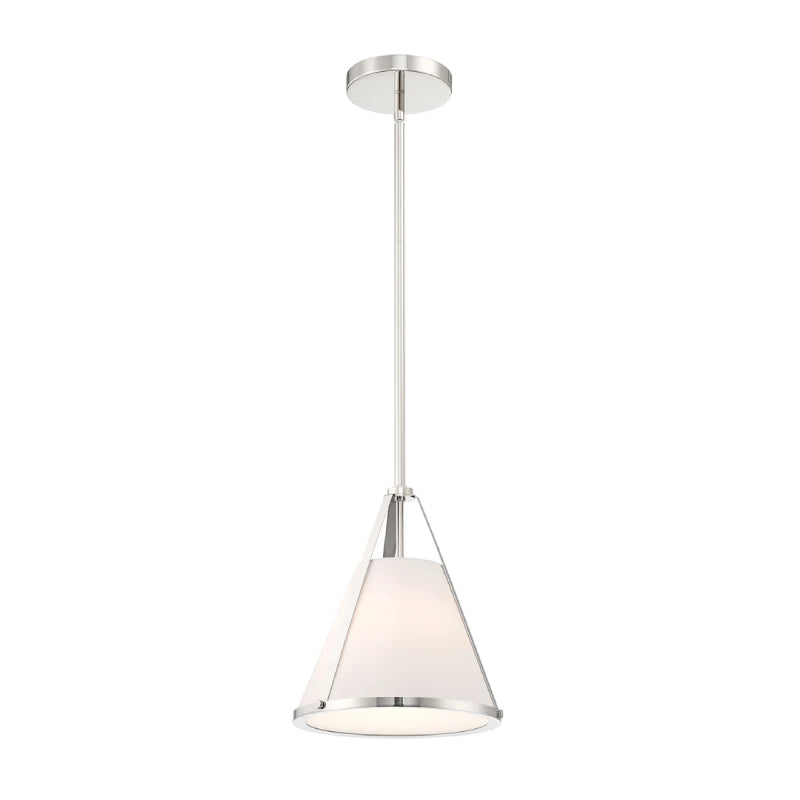 Crystorama FUL-900 Fulton 1-lt 9" Pendant - Polished Nickel