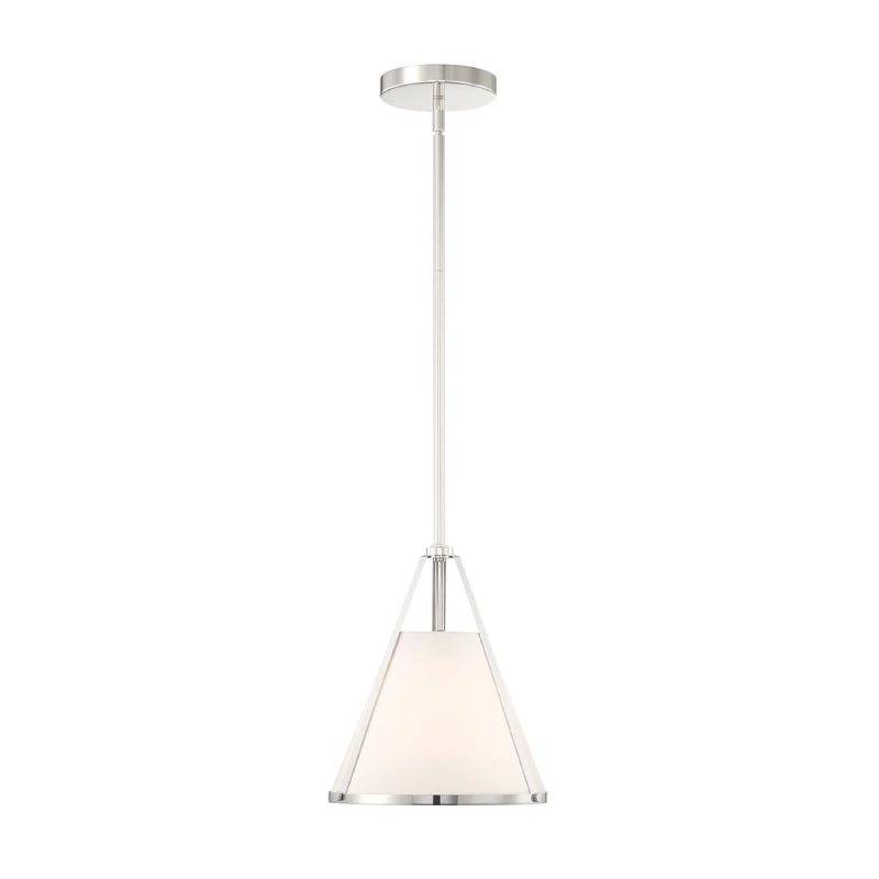Crystorama FUL-900 Fulton 1-lt 9" Pendant - Polished Nickel