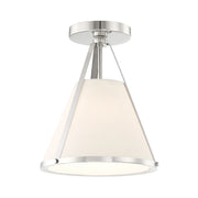 Crystorama FUL-900-CEILING Fulton 1-lt 9" Semi Flush Mount - Polished Nickel