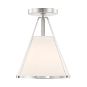 Crystorama FUL-900-CEILING Fulton 1-lt 9" Semi Flush Mount - Polished Nickel