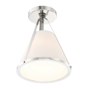 Crystorama FUL-900-CEILING Fulton 1-lt 9" Semi Flush Mount - Polished Nickel