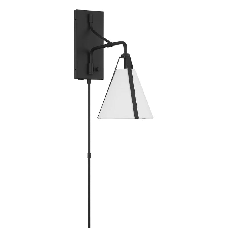 Crystorama FUL-901 Fulton 1-lt 18" Tall Task Wall Sconce - Black