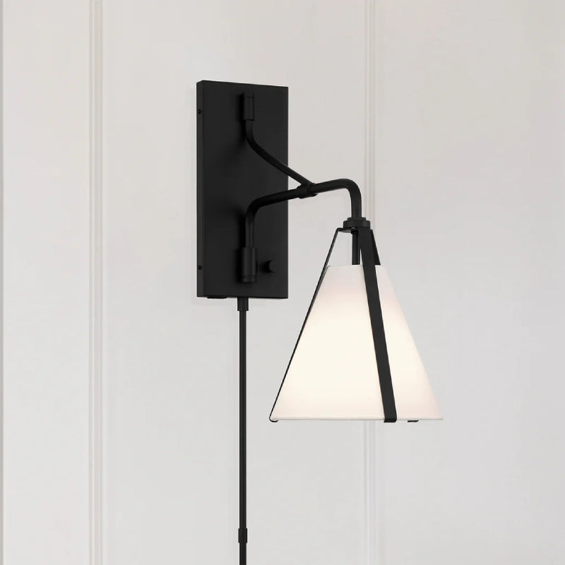 Crystorama FUL-901 Fulton 1-lt 18" Tall Task Wall Sconce - Black