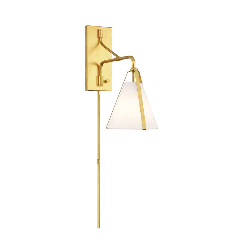Crystorama FUL-901 Fulton 1-lt 18" Tall Task Wall Sconce - Antique Gold