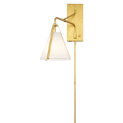 Crystorama FUL-901 Fulton 1-lt 18" Tall Task Wall Sconce - Antique Gold