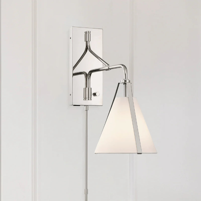 Crystorama FUL-901 Fulton 1-lt 18" Tall Task Wall Sconce - Polished Nickel