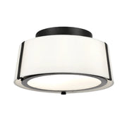 Crystorama FUL-903 Fulton 2-lt 12" Semi Flush Mount - Black