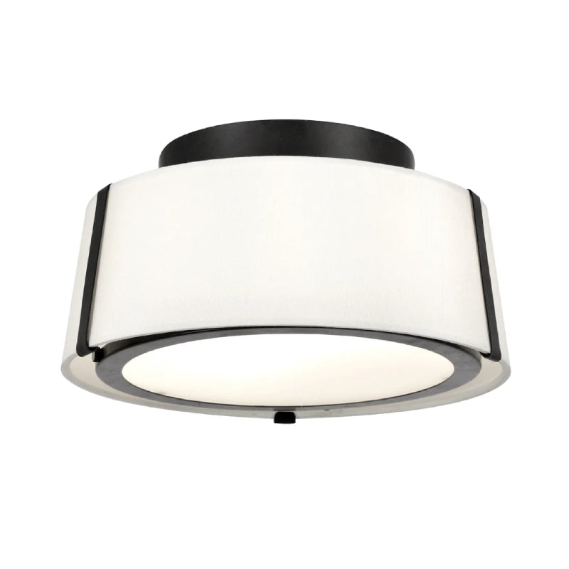 Crystorama FUL-903 Fulton 2-lt 12" Semi Flush Mount - Black