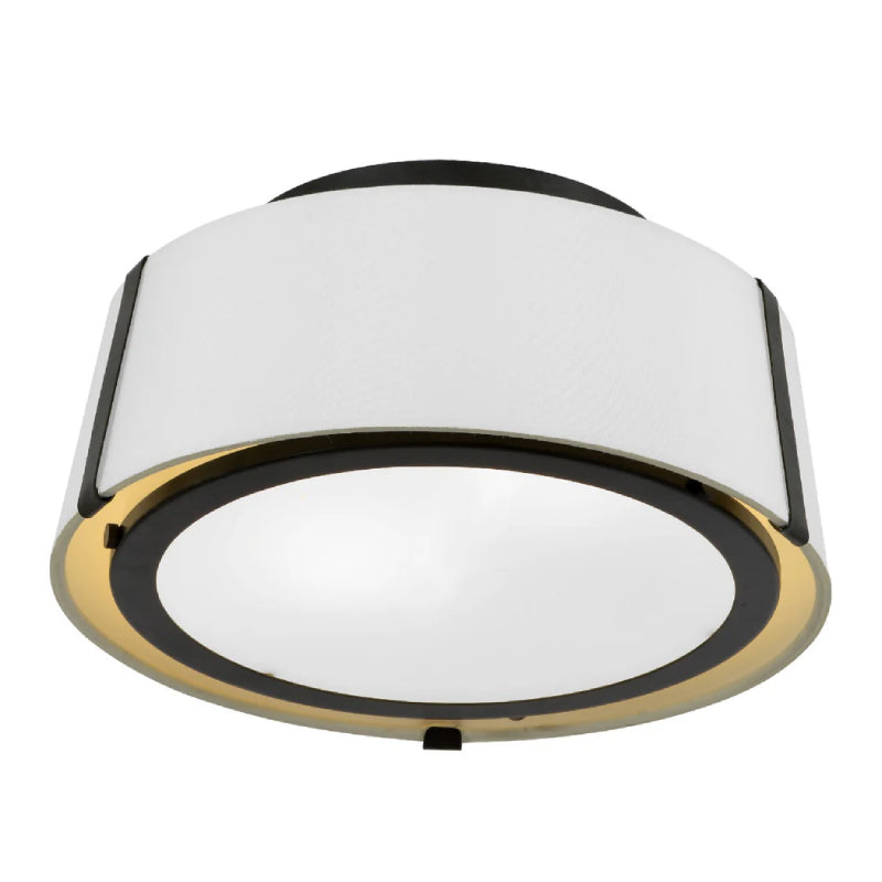 Crystorama FUL-903 Fulton 2-lt 12" Semi Flush Mount - Black