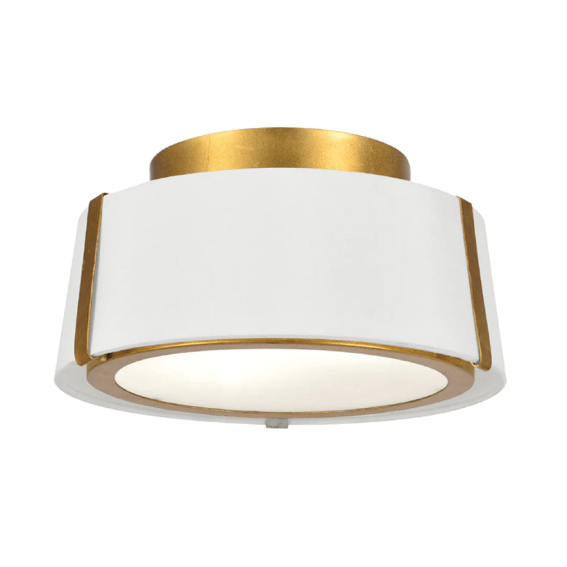 Crystorama FUL-903 Fulton 2-lt 12" Semi Flush Mount - Antique Gold