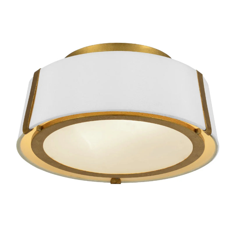 Crystorama FUL-903 Fulton 2-lt 12" Semi Flush Mount - Antique Gold