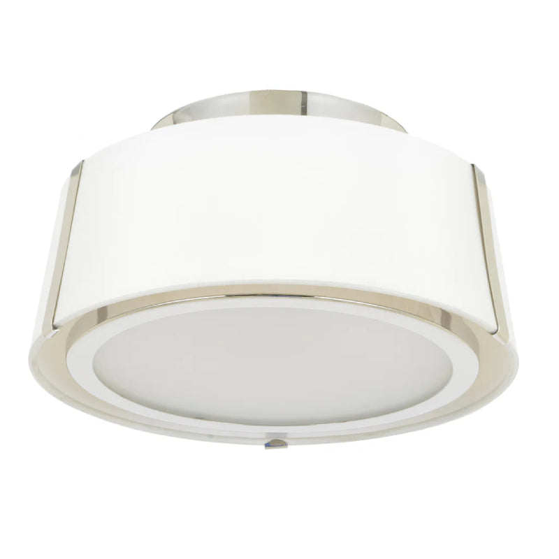 Crystorama FUL-903 Fulton 2-lt 12" Semi Flush Mount - Polished Nickel