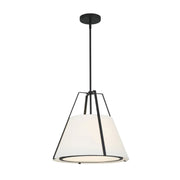 Crystorama FUL-904 Fulton 3-lt 20" Pendant - Black