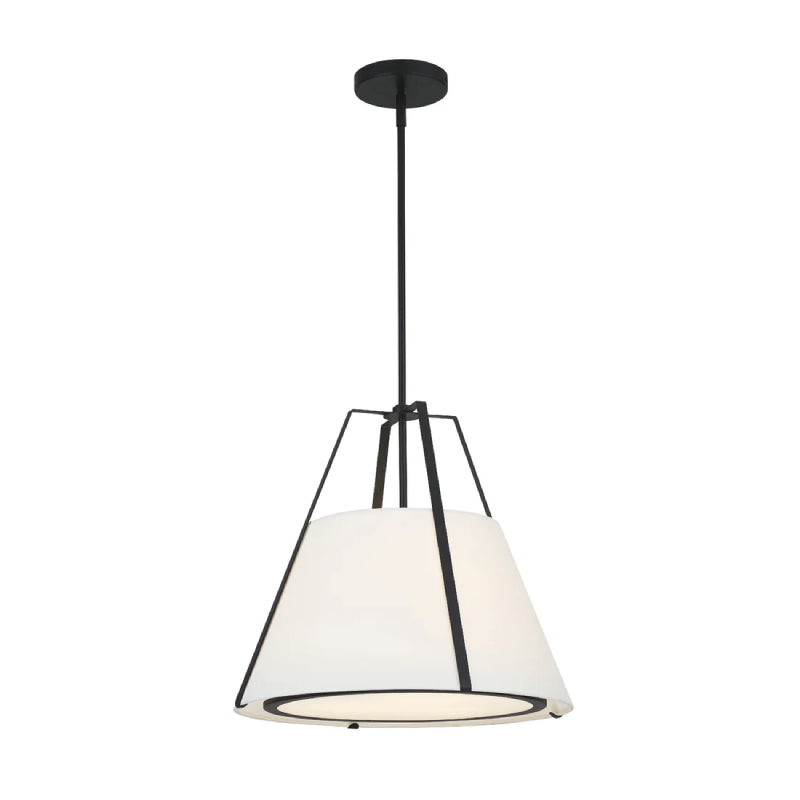 Crystorama FUL-904 Fulton 3-lt 20" Pendant - Black