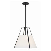 Crystorama FUL-904 Fulton 3-lt 20" Pendant - Black