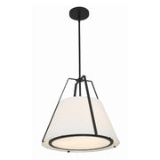 Crystorama FUL-904 Fulton 3-lt 20" Pendant - Black