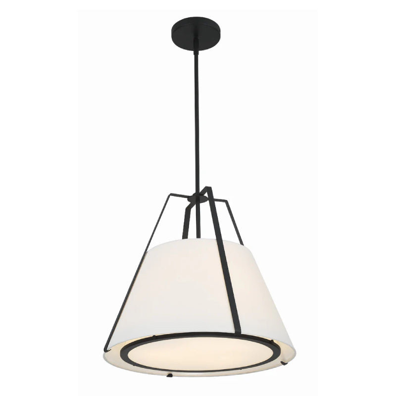 Crystorama FUL-904 Fulton 3-lt 20" Pendant - Black