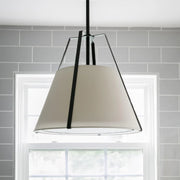 Crystorama FUL-904 Fulton 3-lt 20" Pendant - Black