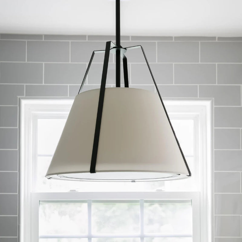 Crystorama FUL-904 Fulton 3-lt 20" Pendant - Black