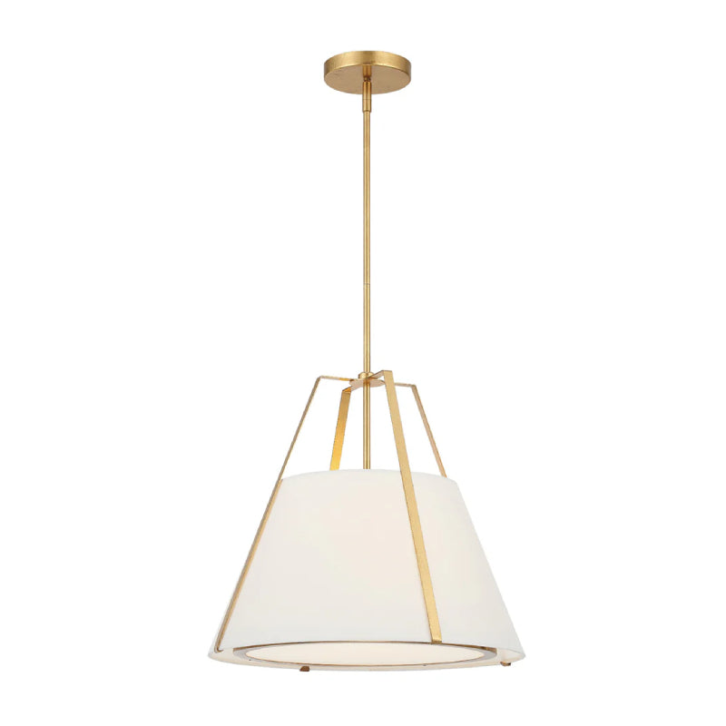 Crystorama FUL-904 Fulton 3-lt 20" Pendant - Antique Gold