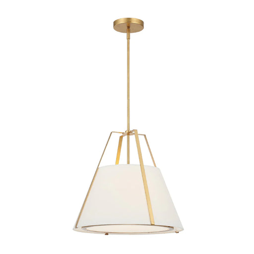 Crystorama FUL-904 Fulton 3-lt 20" Pendant - Antique Gold