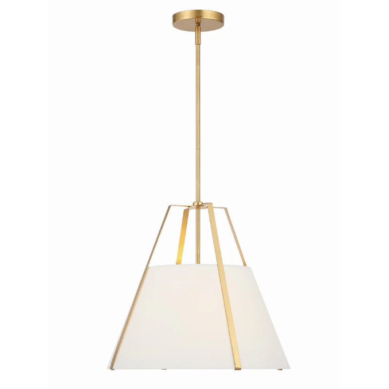 Crystorama FUL-904 Fulton 3-lt 20" Pendant - Antique Gold